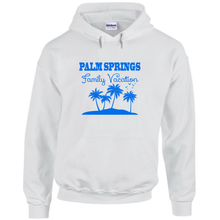 Load image into Gallery viewer, Palm Springs Sunny Family Vacation Drawstring Hoodie White Sweatshirt
