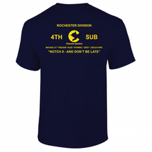 Load image into Gallery viewer, Rochester Division 4th Sub Chess System Notch 8 And Don&#39;t Be Late Short Sleeve T-shirt
