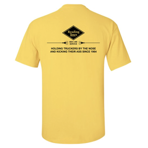 Reading Lines Bee Line Service Holding Truckers By The Nose And Kicking Their Ass Since 1964 Short Sleeve T-shirt