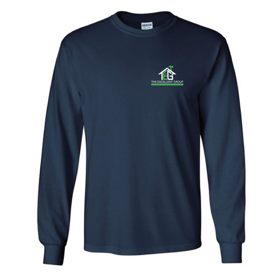 Excellent Group Construction Long Sleeve T-shirt With Pocket Logo