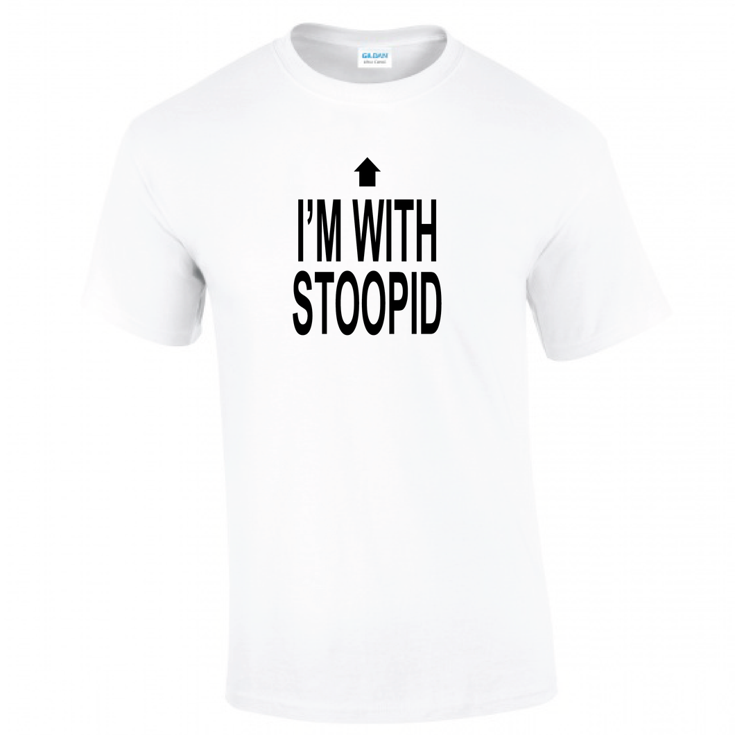 I'm With Stoopid Glee Themed Funny Britany Short Sleeve T-shirt