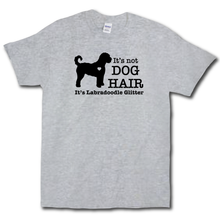 Load image into Gallery viewer, Its Not Dog Hair Its Labradoodle Glitter Funny Dog Owner Grey Cotton T-shirt
