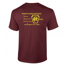 Load image into Gallery viewer, Pennsylvania Railroad Two Engines Two Hundred Cars Two Percent Grades Short Sleeve T-shirt
