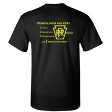 Load image into Gallery viewer, Pennsylvania Railroad Two Engines Two Hundred Cars Two Percent Grades Short Sleeve T-shirt
