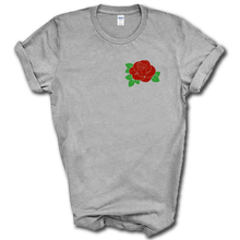 Load image into Gallery viewer, Rose Pocket Logo Outdoor Flower Short Sleeve Cotton T-shirt
