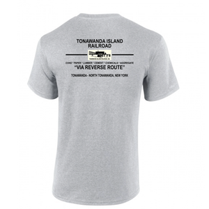 Tonawanda Island Railroad Via Reverse Route Short Sleeve T-shirt