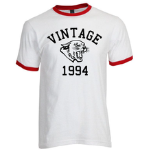 Load image into Gallery viewer, Vintage 1994 Cougars Cougar Head Jersey Style Short Sleeve Red Ringer Cotton T-Shirt
